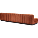 Meridian Quinn Cognac Chenille Fabric Modular Sofa IMAGE 6