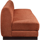 Meridian Quinn Cognac Chenille Fabric Modular Sofa IMAGE 7