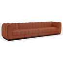 Meridian Quinn Cognac Chenille Fabric Modular Sofa IMAGE 10