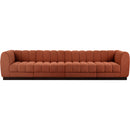 Meridian Quinn Cognac Chenille Fabric Modular Sofa IMAGE 4