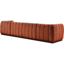 Meridian Quinn Cognac Chenille Fabric Modular Sofa IMAGE 6
