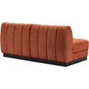 Meridian Quinn Cognac Chenille Fabric Modular Sofa IMAGE 6