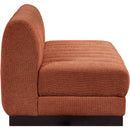 Meridian Quinn Cognac Chenille Fabric Modular Sofa IMAGE 7