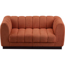 Meridian Quinn Cognac Chenille Fabric Modular Sofa IMAGE 5