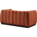 Meridian Quinn Cognac Chenille Fabric Modular Sofa IMAGE 6