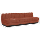 Meridian Quinn Cognac Chenille Fabric Modular Sofa IMAGE 10
