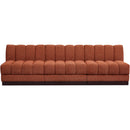Meridian Quinn Cognac Chenille Fabric Modular Sofa IMAGE 4