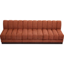 Meridian Quinn Cognac Chenille Fabric Modular Sofa IMAGE 5