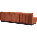 Meridian Quinn Cognac Chenille Fabric Modular Sofa IMAGE 6