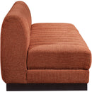 Meridian Quinn Cognac Chenille Fabric Modular Sofa IMAGE 7