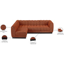 Meridian Quinn Cognac Chenille Fabric Modular Sectional IMAGE 16