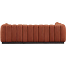 Meridian Quinn Cognac Chenille Fabric Modular Sectional IMAGE 3