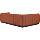 Meridian Quinn Cognac Chenille Fabric Modular Sectional IMAGE 6