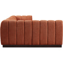 Meridian Quinn Cognac Chenille Fabric Modular Sectional IMAGE 7