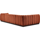 Meridian Quinn Cognac Chenille Fabric Modular Sectional IMAGE 6