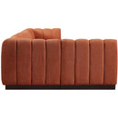 Meridian Quinn Cognac Chenille Fabric Modular Sectional IMAGE 7