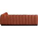 Meridian Quinn Cognac Chenille Fabric Modular Sectional IMAGE 6