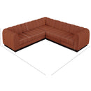 Meridian Quinn Cognac Chenille Fabric Modular Sectional IMAGE 14