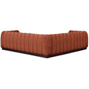 Meridian Quinn Cognac Chenille Fabric Modular Sectional IMAGE 3
