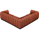 Meridian Quinn Cognac Chenille Fabric Modular Sectional IMAGE 6