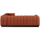 Meridian Quinn Cognac Chenille Fabric Modular Sectional IMAGE 7