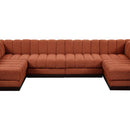 Meridian Quinn Cognac Chenille Fabric Modular Sectional IMAGE 11