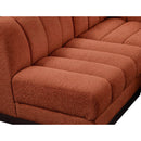 Meridian Quinn Cognac Chenille Fabric Modular Sectional IMAGE 16