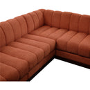 Meridian Quinn Cognac Chenille Fabric Modular Sectional IMAGE 10