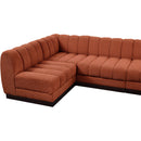 Meridian Quinn Cognac Chenille Fabric Modular Sectional IMAGE 12