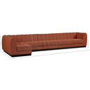 Meridian Quinn Cognac Chenille Fabric Modular Sectional IMAGE 19