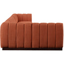 Meridian Quinn Cognac Chenille Fabric Modular Sectional IMAGE 7