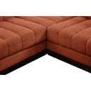 Meridian Quinn Cognac Chenille Fabric Modular Sectional IMAGE 12