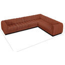 Meridian Quinn Cognac Chenille Fabric Modular Sectional IMAGE 14