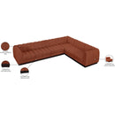 Meridian Quinn Cognac Chenille Fabric Modular Sectional IMAGE 15