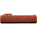 Meridian Quinn Cognac Chenille Fabric Modular Sectional IMAGE 6
