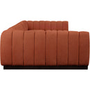 Meridian Quinn Cognac Chenille Fabric Modular Sectional IMAGE 7