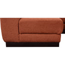 Meridian Quinn Cognac Chenille Fabric Modular Sectional IMAGE 13