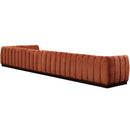 Meridian Quinn Cognac Chenille Fabric Modular Sectional IMAGE 6