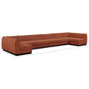 Meridian Quinn Cognac Chenille Fabric Modular Sectional IMAGE 19