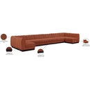 Meridian Quinn Cognac Chenille Fabric Modular Sectional IMAGE 20