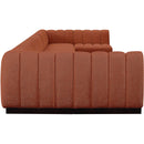 Meridian Quinn Cognac Chenille Fabric Modular Sectional IMAGE 7