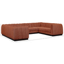 Meridian Quinn Cognac Chenille Fabric Modular Sectional IMAGE 15