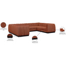 Meridian Quinn Cognac Chenille Fabric Modular Sectional IMAGE 16