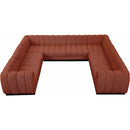 Meridian Quinn Cognac Chenille Fabric Modular Sectional IMAGE 5