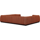 Meridian Quinn Cognac Chenille Fabric Modular Sectional IMAGE 6