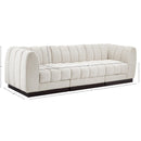 Meridian Quinn Cream Chenille Fabric Modular Sofa IMAGE 10