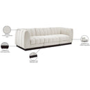 Meridian Quinn Cream Chenille Fabric Modular Sofa IMAGE 11