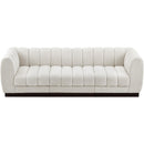 Meridian Quinn Cream Chenille Fabric Modular Sofa IMAGE 5