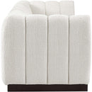 Meridian Quinn Cream Chenille Fabric Modular Sofa IMAGE 7