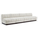 Meridian Quinn Cream Chenille Fabric Modular Sofa IMAGE 10